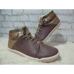 Plae Abra WP Siltstone Gold Drawstring Adjust High Top Sneakers 11.5 NEW